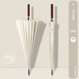 24-bone Long Men's Wooden Handle Business Umbrella