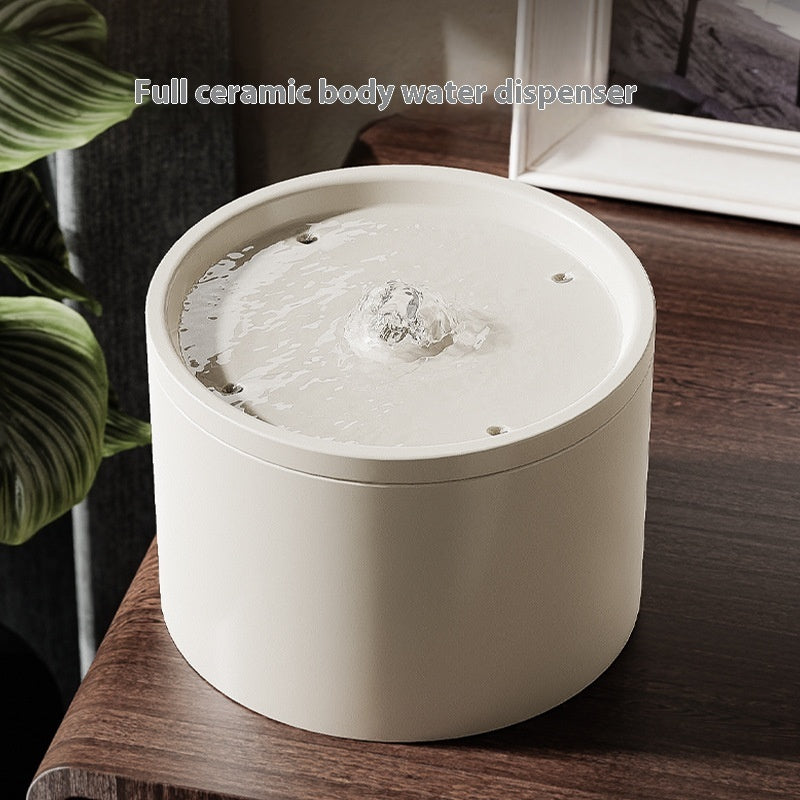 Cat Automatic Water Dispenser Flow Mute Circulating Filter Ceramic Water Feeder Pet Supplies