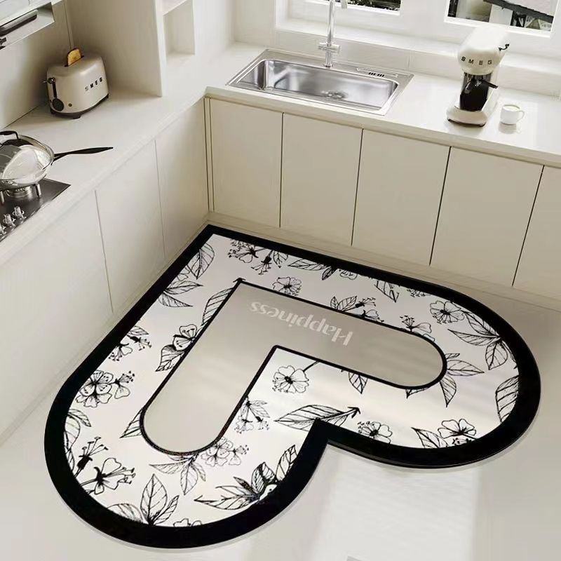 Kitchen Floor Mat Absorbent Oil-absorbent Quick-drying Stain-resistant