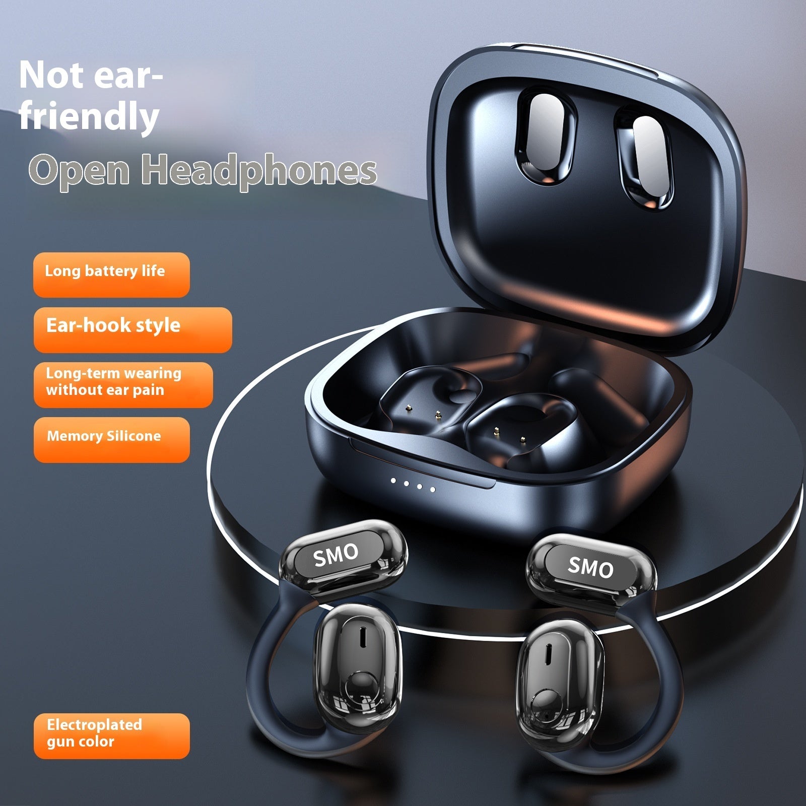 Ear-mounted Bluetooth Headset Ultra-long Life Battery Noise Reduction