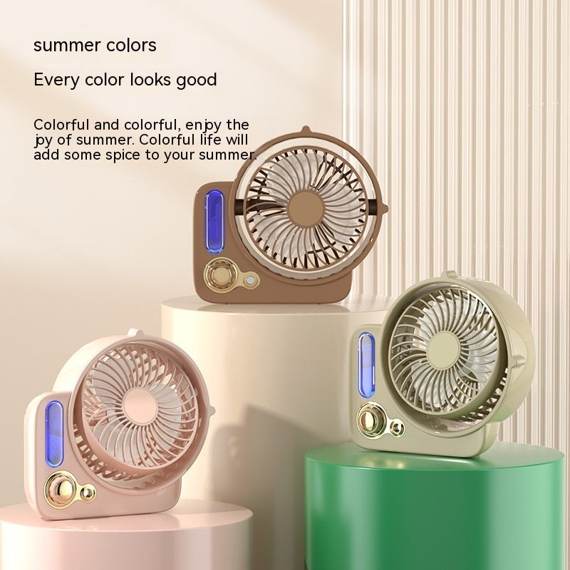 Desktop Spray Humidifier Mini Portable Fan