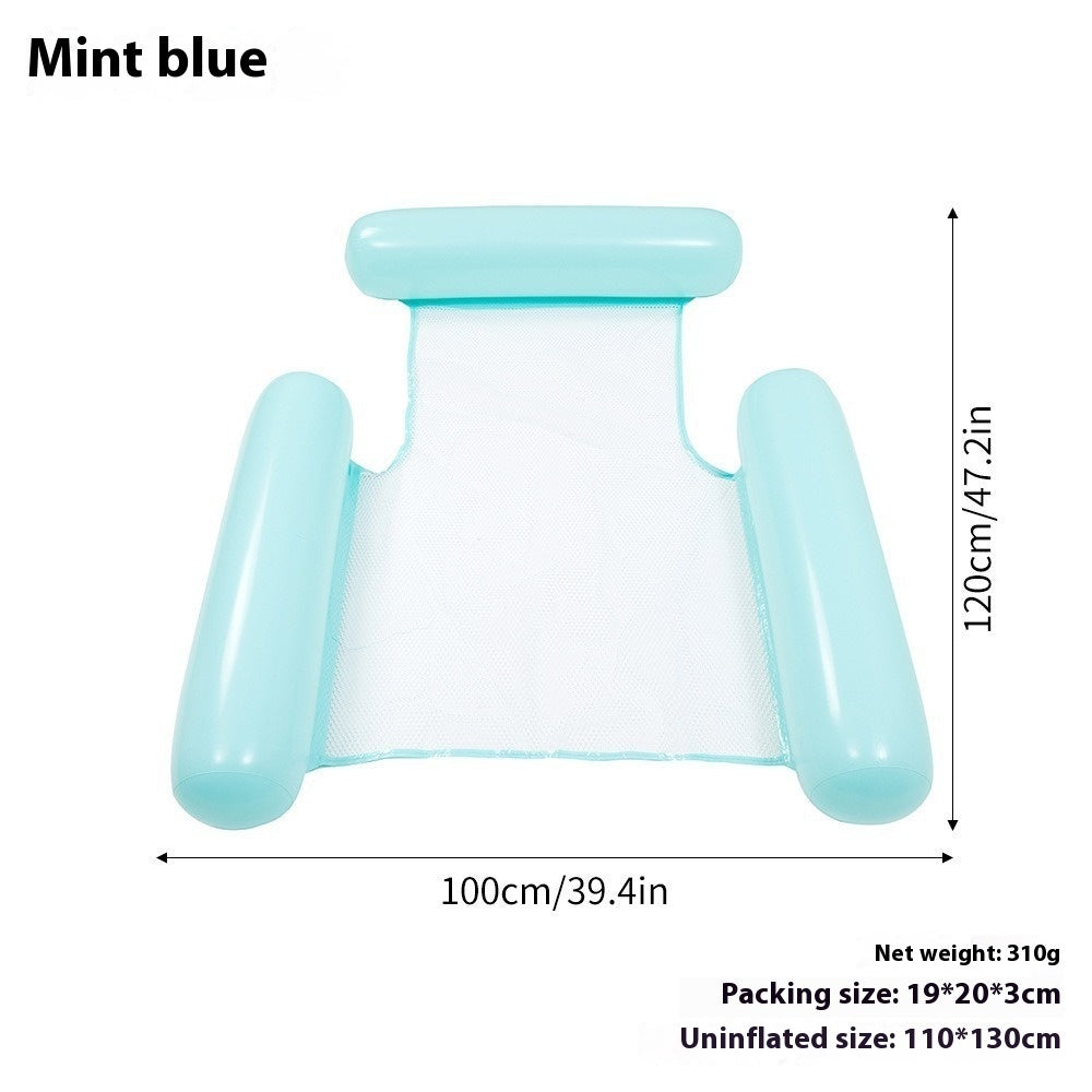 Striped Inflatable Water Sports Goods Recliner Floating Bed