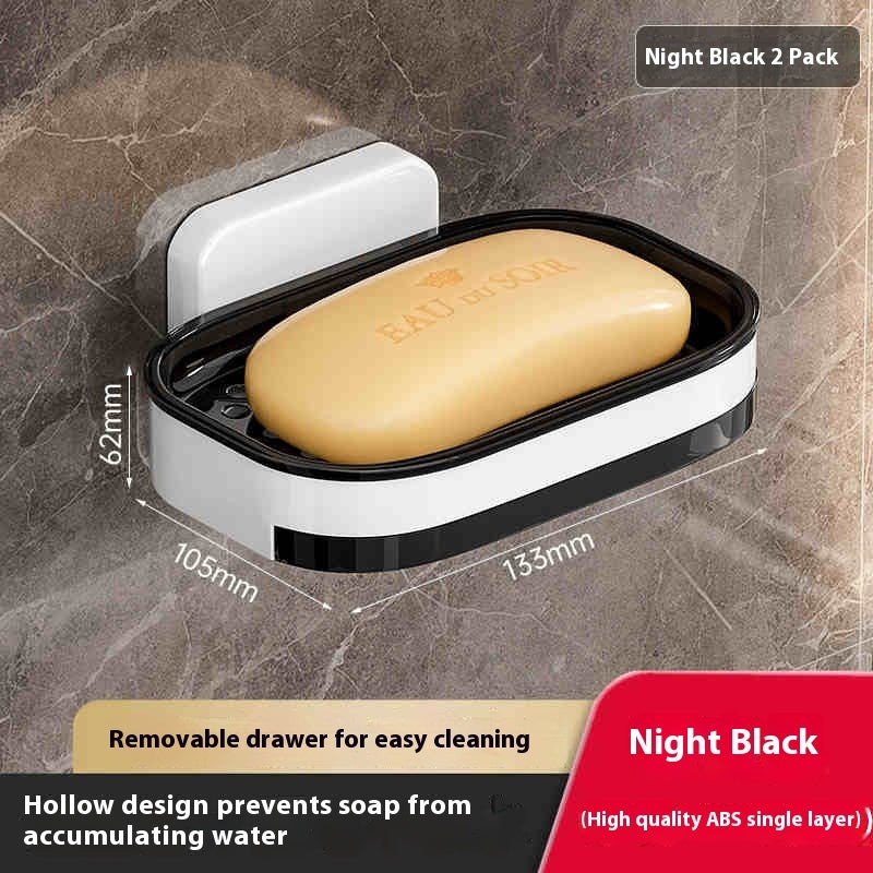 Double-layer Double-grid Punch-free Creative Wall Hanging Soap Box