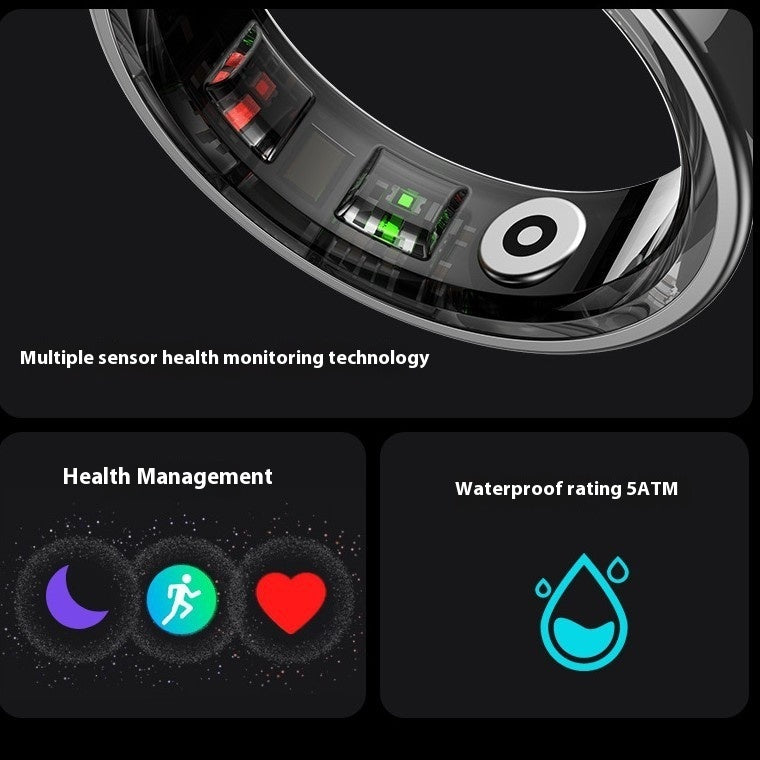 Sleep Tracking Heart Rate Blood Oxygen Pressure Monitoring Camera Sports Smart Ring