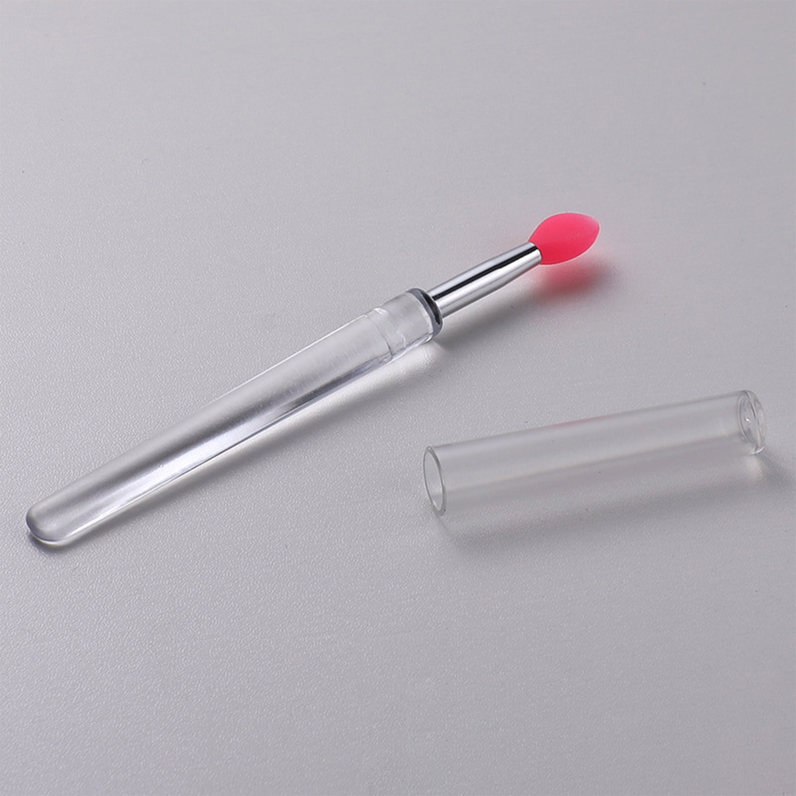 Reusable Silicone Lip Brush Set For Lipstick, Gloss, Balm, Mask & Scrub - Hygienic Caps, 8 Colors