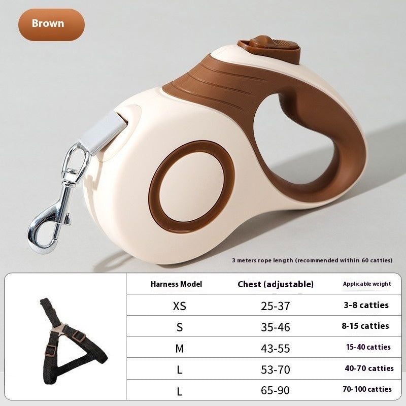 Dog Automatic Retractable Leash Explosion-proof Medium And Large Out Dog Chain With Trash Can Pet Dog Leash
