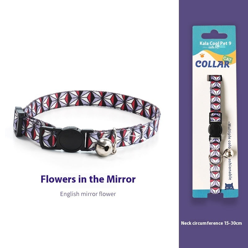 Woven Collar Bell Anti-suffocation Comfortable Safety Buckle Pet Decoration