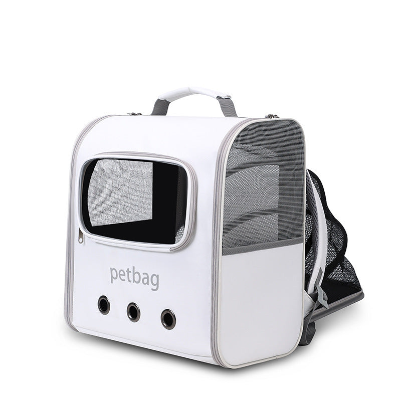 Large Capacity Portable Cat Backpack Expandable With Transparent Window