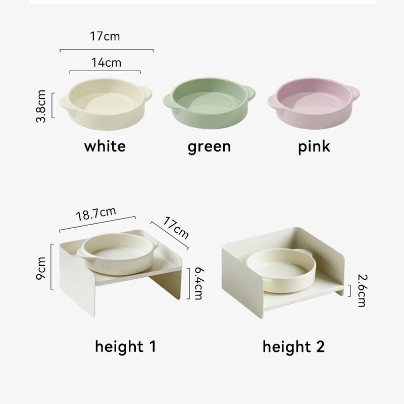 The Pet Bowl Is Made Of Metal, With A Ceramic Base And High Legs To Protect The Cat's Cervical Spine. It Can Be Used As A Dog Bowl Or Cat Bowl, And Also As A Water Bowl For Pets.
