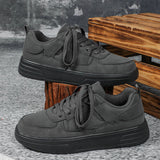 New Thick Bottom Frosted Skateboard Couple Vintage Fashion Outdoor Casual Shoes Maillard Lady Sneaker