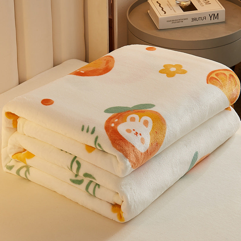 Milk Velvet Blanket Quilt Thickened Winter Coral Flannel