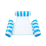 Striped Inflatable Water Sports Goods Recliner Floating Bed