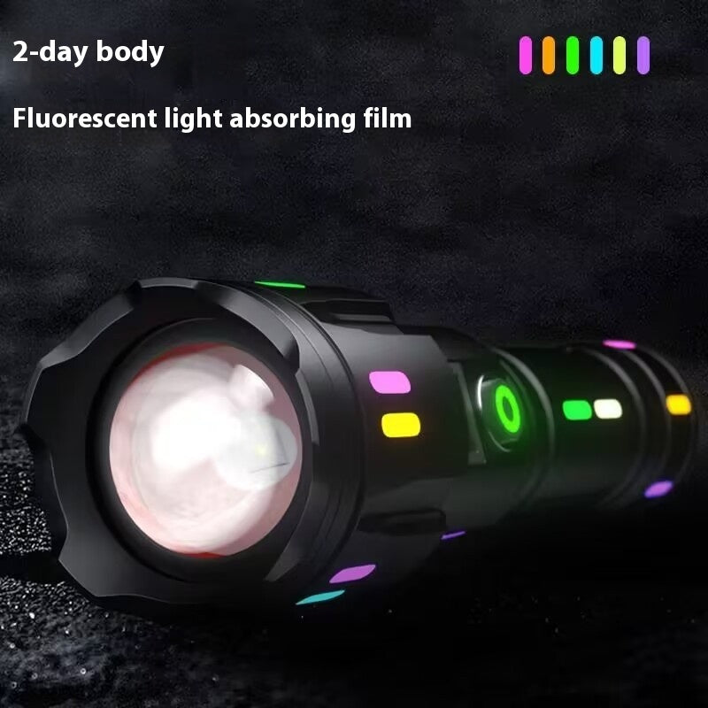 White Laser Colorful LED Power Torch