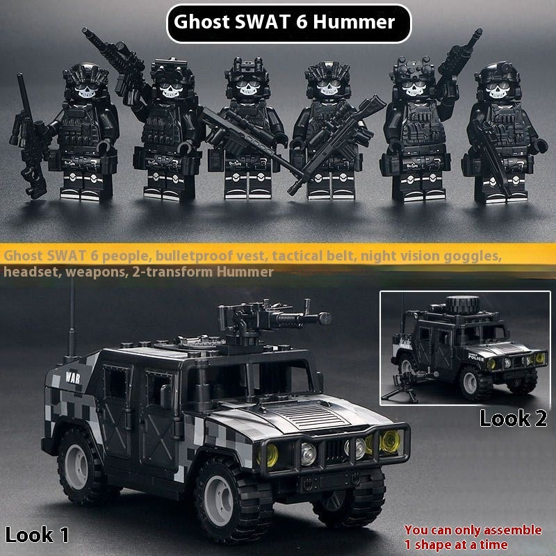 Military Building Blocks Doll Assembled Desert Special Forces