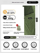 Summer Envelope Thin Sleeping Bag Outdoor Camping Travel Separate Dirty Quilt Portable
