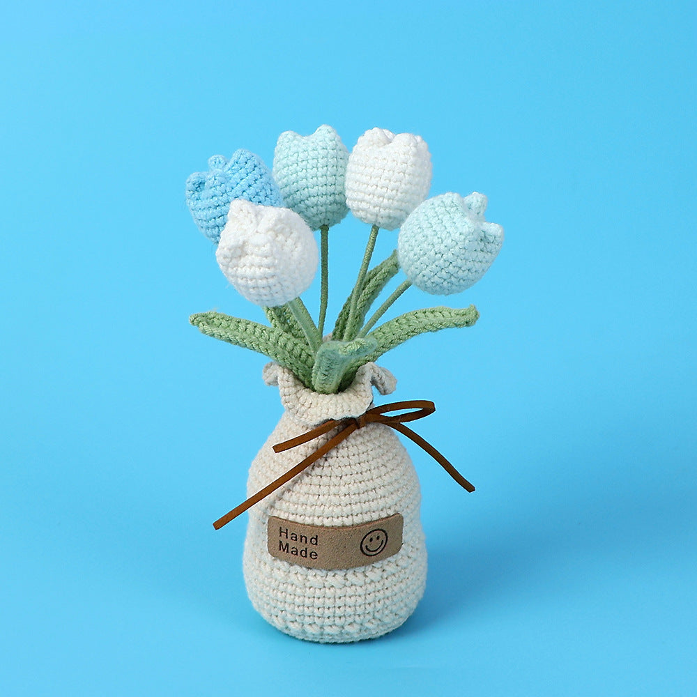 Handmade Wool Knitted Flower Pot