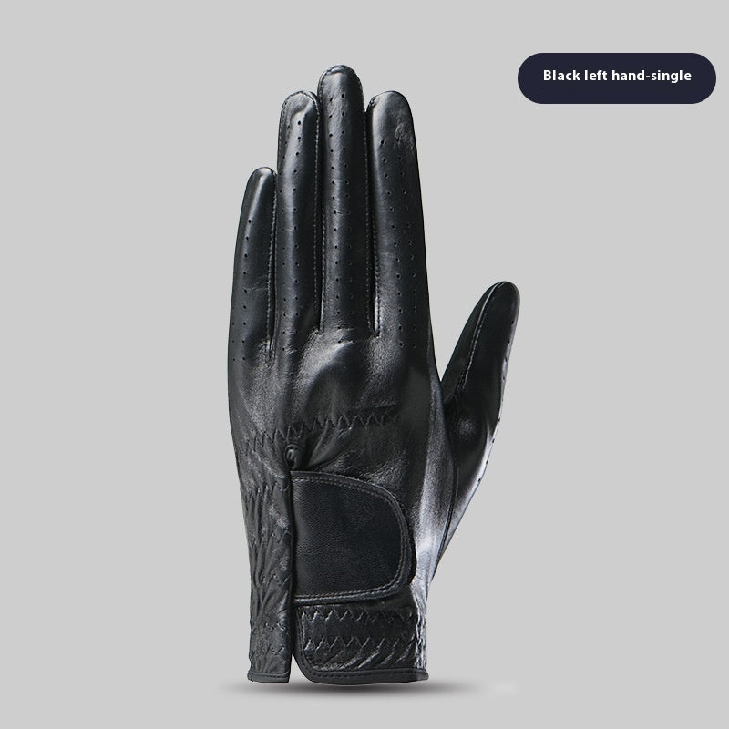 Men's Leather Breathable Non-slip Golf Gloves