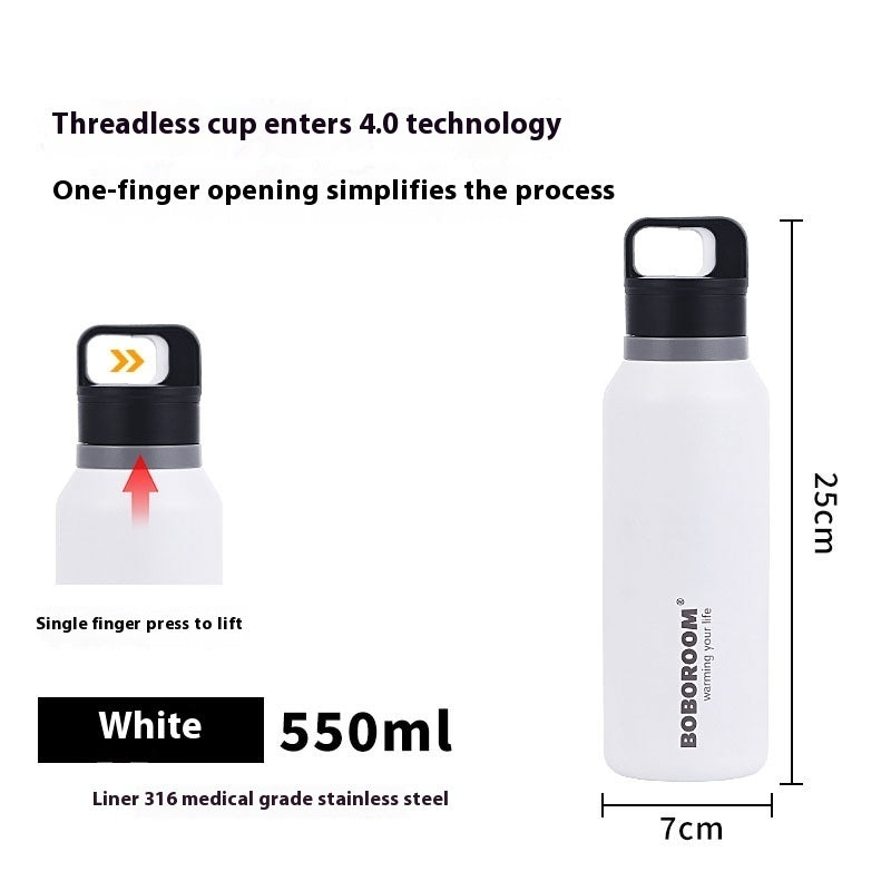 Sports 316 Vacuum Stainless Steel Threadless Vacuum Quickly Open Cup