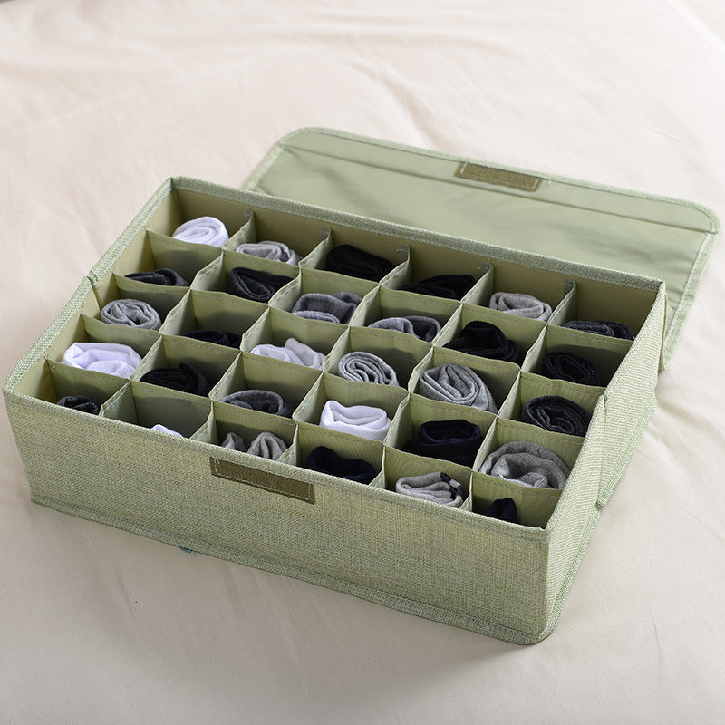 Foldable Washable Cotton Linen Underwear Storage Box