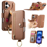 Litchi Grain Leather Back Sticky Flip Phone Leather Case