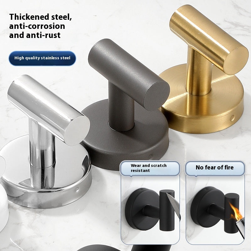 Stainless Steel Single Hook Punch-free Clothes Hanger
