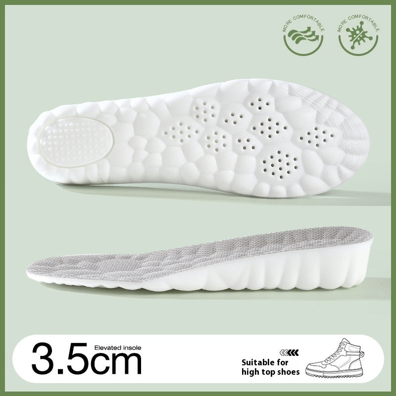Height Increasing Insole High Elastic Shockproof Breathable Sweat Absorbing