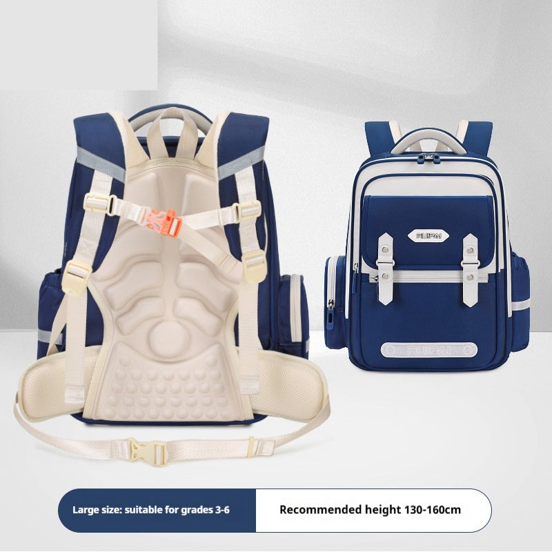 Large Capacity Burden-reducing Waterproof Children's Spine Protection Schoolbag