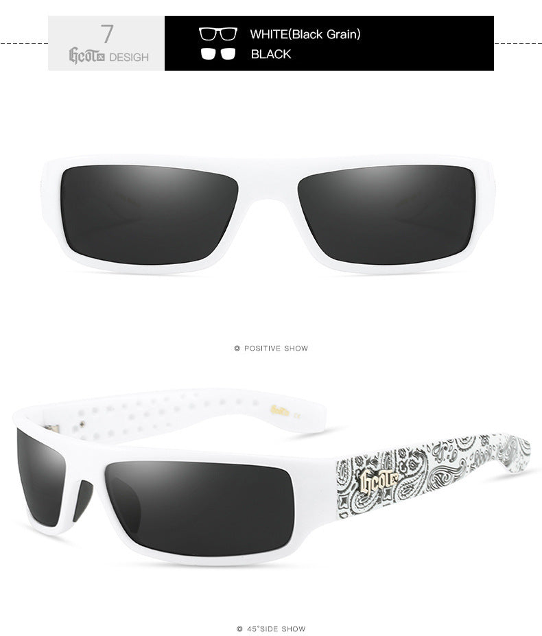 Motorcycle Bandit Style Hip Hop Fashion West Coast Polarized Sunglasses