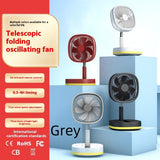 8-inch Telescopic Folding Fan Shaking Head LED Night Light Outdoor Camping USB