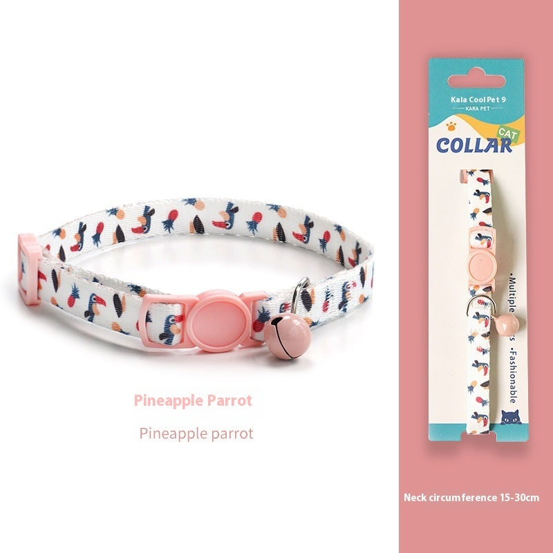 Woven Collar Bell Anti-suffocation Comfortable Safety Buckle Pet Decoration
