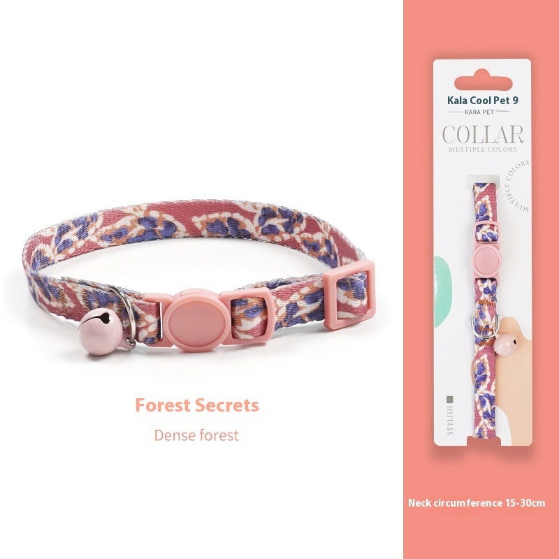 Woven Collar Bell Anti-suffocation Comfortable Safety Buckle Pet Decoration