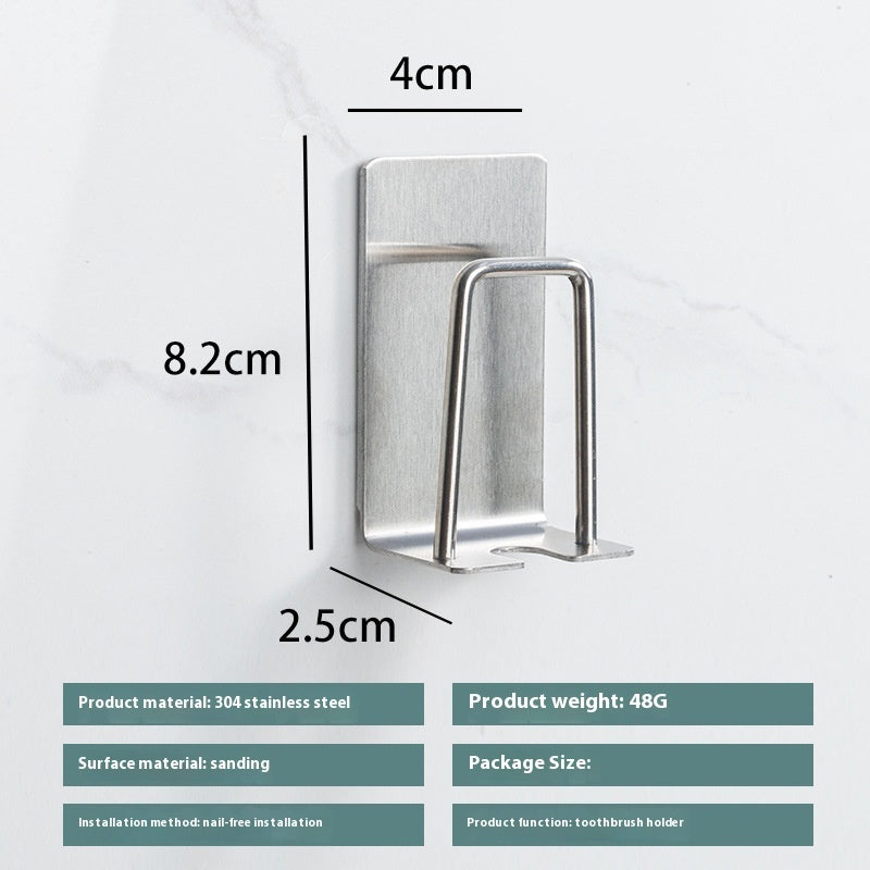 Stainless Steel 304 Toothbrush Holder Punch-free Cup Holder