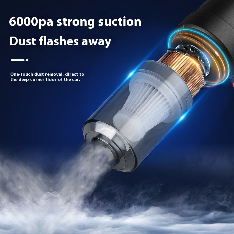 Car Cleaner Car Wireless Charging Suction And Blowing Dual-use