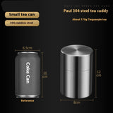 304 Stainless Steel Tea Leaf Jar Sealed Cans Moisture-proof Household