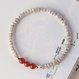 Mini Xingyue Bodhi Single-wrap Bracelet Crescent Moon High Density Smooth And White