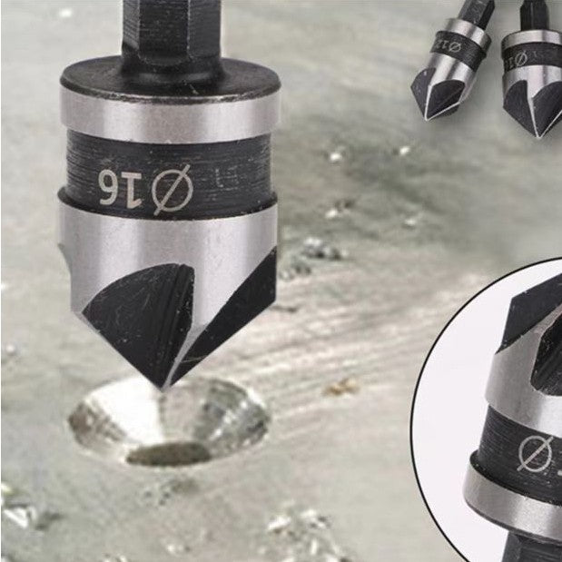 12mm16mm19mm Three-piece Reaming Chamfering Woodworking Drill