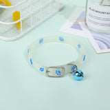 Fluorescent Silicone Footprints Collar Cat
