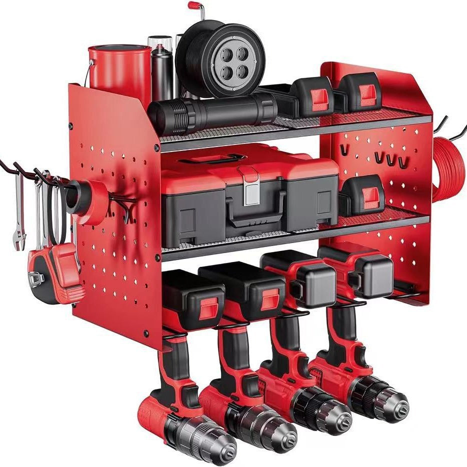 Wall-mounted Power Storage Garage Electric Drill Screwdriver Rack Electric Tool Holder