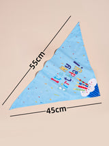 Creative Printing Dog Triangular Binder Birthday Saliva Towel Accessories