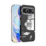 Phone Case Electroplated Silicone Transparent Magnetic Ring Protective Sleeve