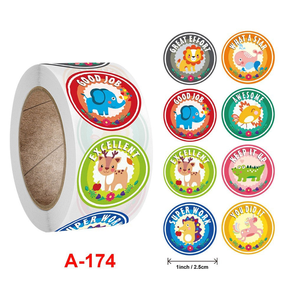 Copper Board Self-adhesive Children's Cartoon Stickers Label