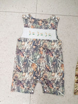 Infant Toddler Sleeveless Duck Embroidered Romper