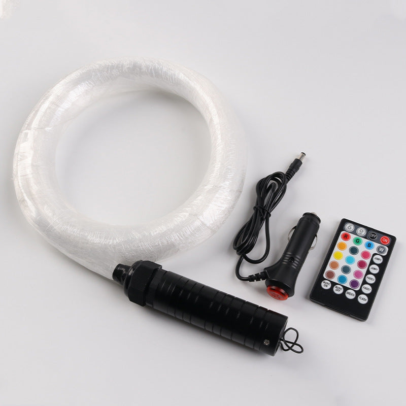 6W Voice-activated RGB Wireless Remote Control Optical Fiber Lamp