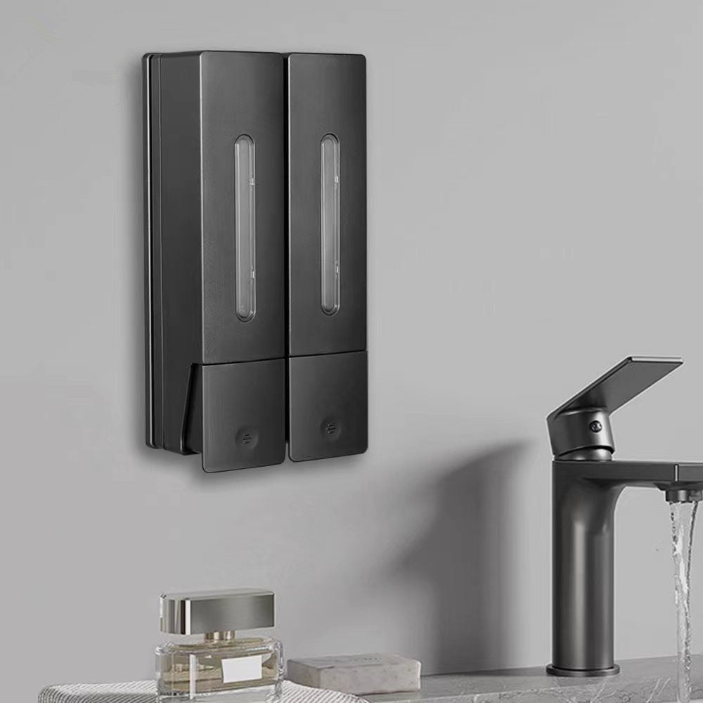 Wall-mounted Punch-free Hair & Body Shampoo Box Press Soap Dispenser