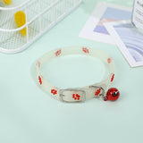 Fluorescent Silicone Footprints Collar Cat