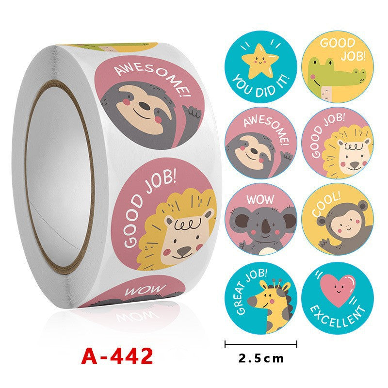 Copper Board Self-adhesive Children's Cartoon Stickers Label