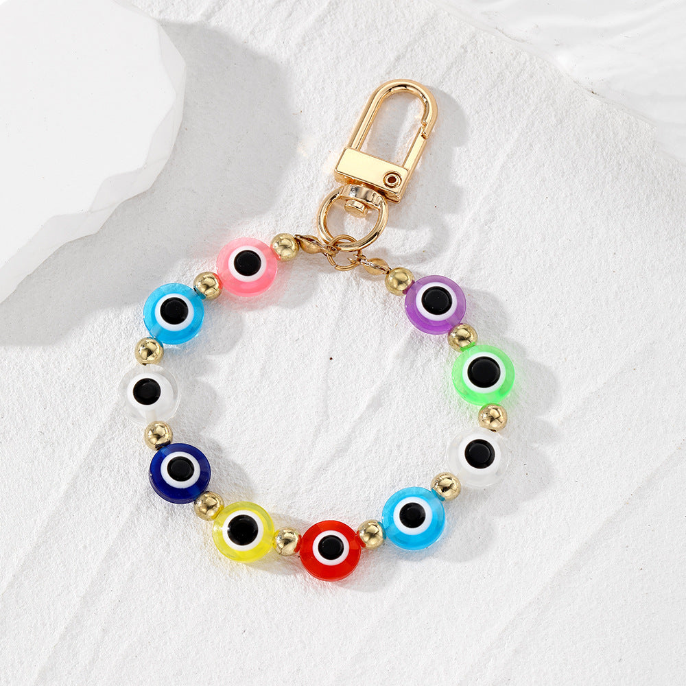 Retro Ethnic Style Beads String Keychain Pendant