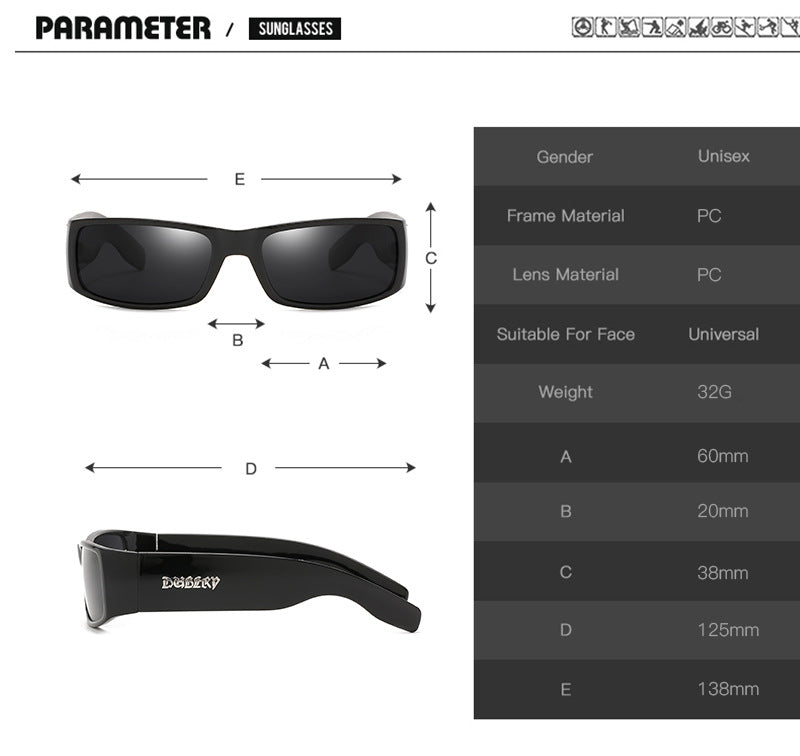Sports Cycling Polarized Large Frame Outdoor Men's Goggles