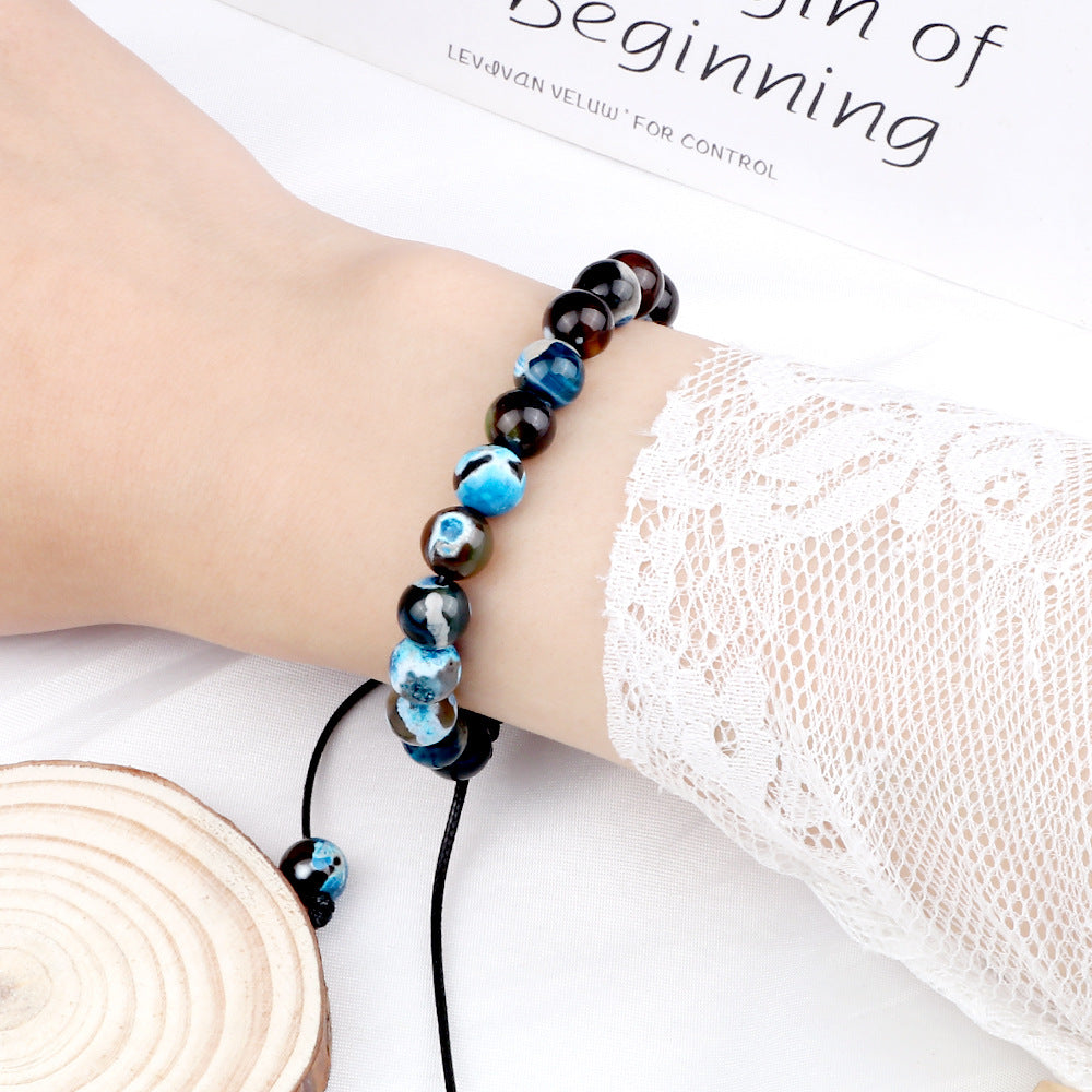 8mm Two-color Beaded Hand Woven Hand Rope