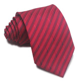 8CM Polyester Jacquard Striped Tie Men's Business Formal Red Black Blue